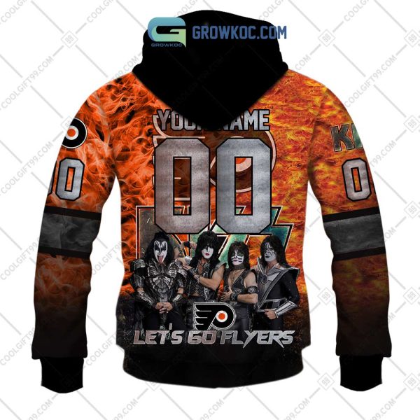 NHL Philadelphia Flyers Personalized Let’s Go With Kiss Band Hoodie T Shirt