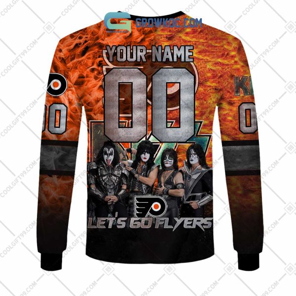 NHL Philadelphia Flyers Personalized Let’s Go With Kiss Band Hoodie T Shirt