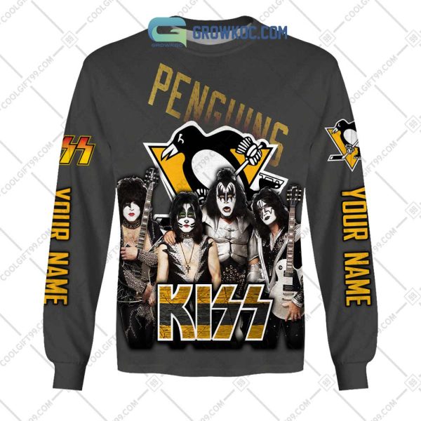 NHL Pittsburgh Penguins Personalized Collab With Kiss Band Hoodie T Shirt