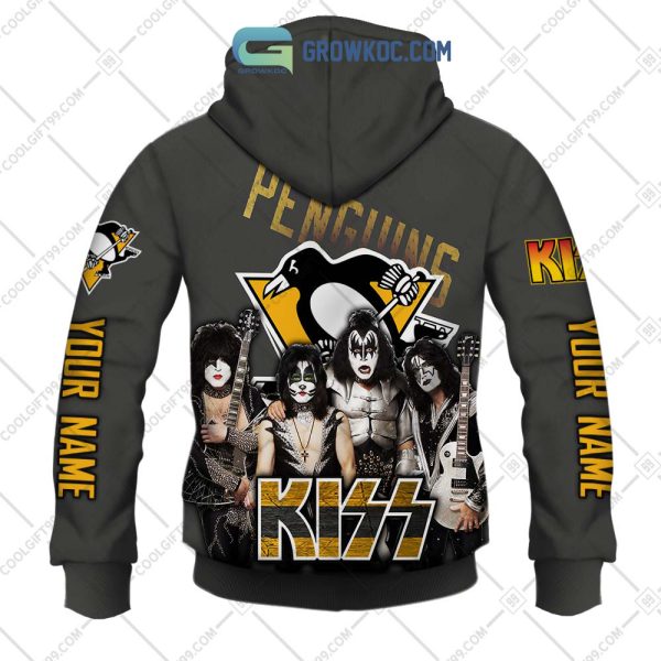 NHL Pittsburgh Penguins Personalized Collab With Kiss Band Hoodie T Shirt