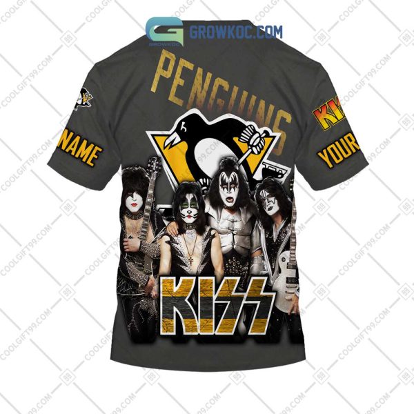 NHL Pittsburgh Penguins Personalized Collab With Kiss Band Hoodie T Shirt