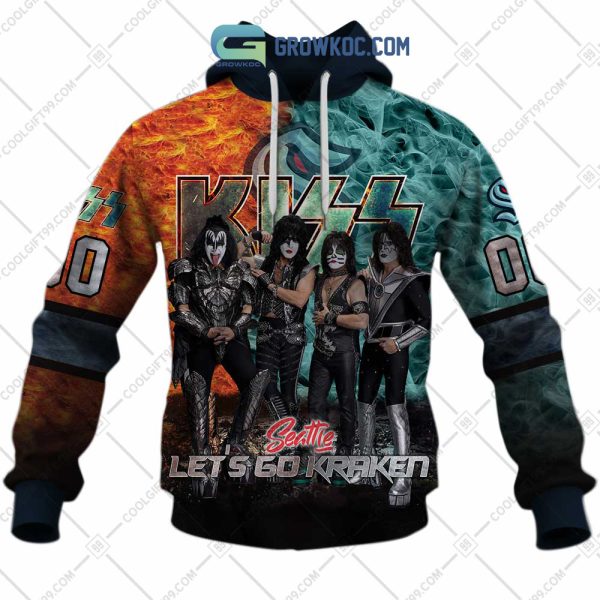 NHL Seattle Kraken Personalized Let’s Go With Kiss Band Hoodie T Shirt