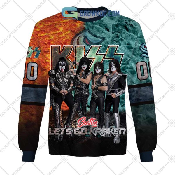 NHL Seattle Kraken Personalized Let’s Go With Kiss Band Hoodie T Shirt