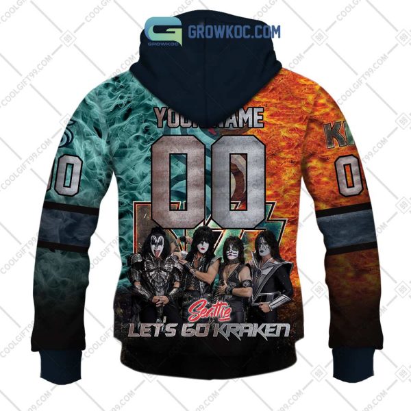 NHL Seattle Kraken Personalized Let’s Go With Kiss Band Hoodie T Shirt