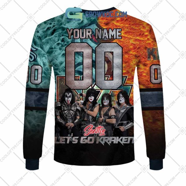 NHL Seattle Kraken Personalized Let’s Go With Kiss Band Hoodie T Shirt