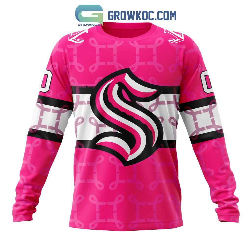 NHL Seattle Kraken Personalized Special Design I Pink I Can In October We Wear Pink Breast Cancer Hoodie T Shirt