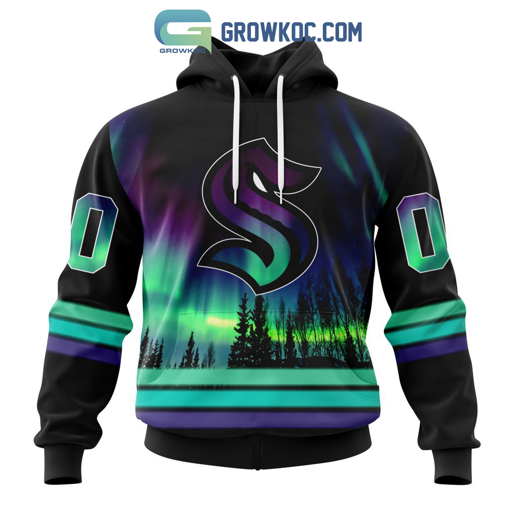 NHL Seattle Kraken Personalized Special Design With Northern Lights Hoodie  T Shirt - Growkoc