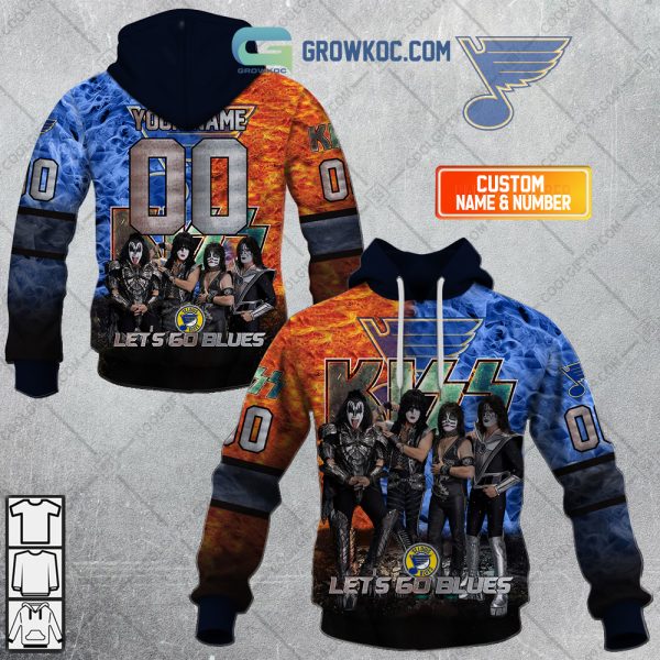 NHL St. Louis Blues Personalized Let’s Go With Kiss Band Hoodie T Shirt