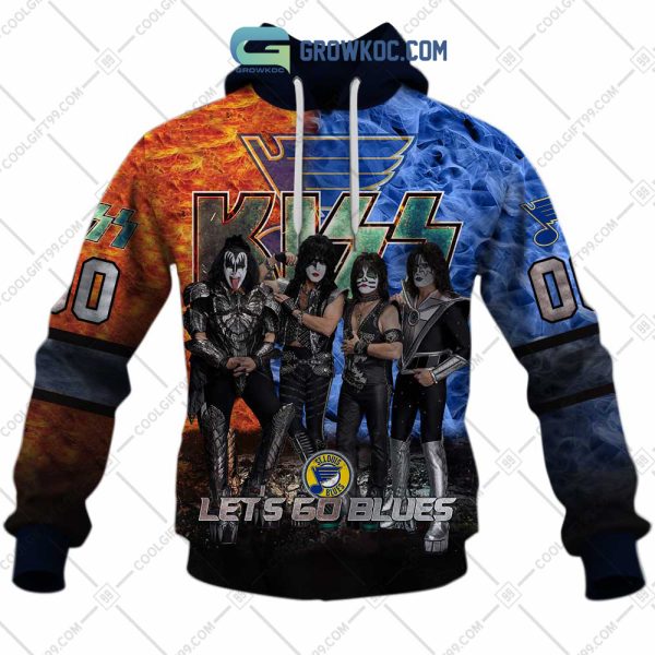 NHL St. Louis Blues Personalized Let’s Go With Kiss Band Hoodie T Shirt