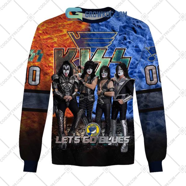 NHL St. Louis Blues Personalized Let’s Go With Kiss Band Hoodie T Shirt
