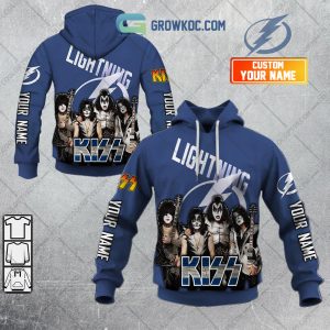 NHL Tampa Bay Lightning Personalized Collab With Kiss Band Hoodie T Shirt