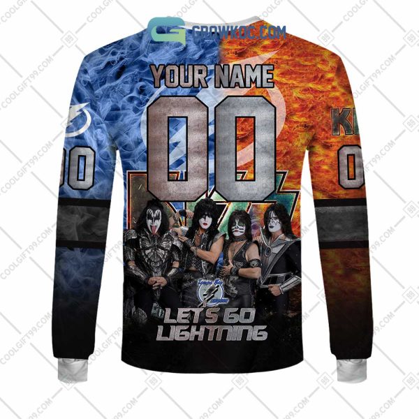 NHL Tampa Bay Lightning Personalized Let’s Go With Kiss Band Hoodie T Shirt