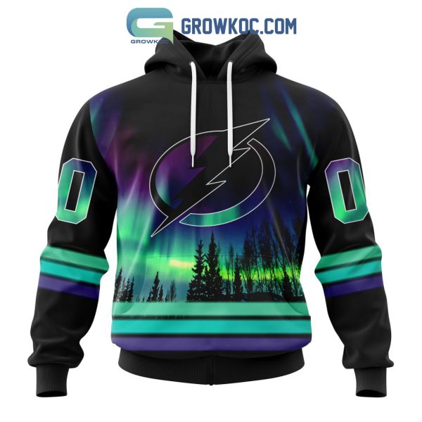 NHL Tampa Bay Lightning Personalized Special Design With Northern Lights Hoodie T Shirt