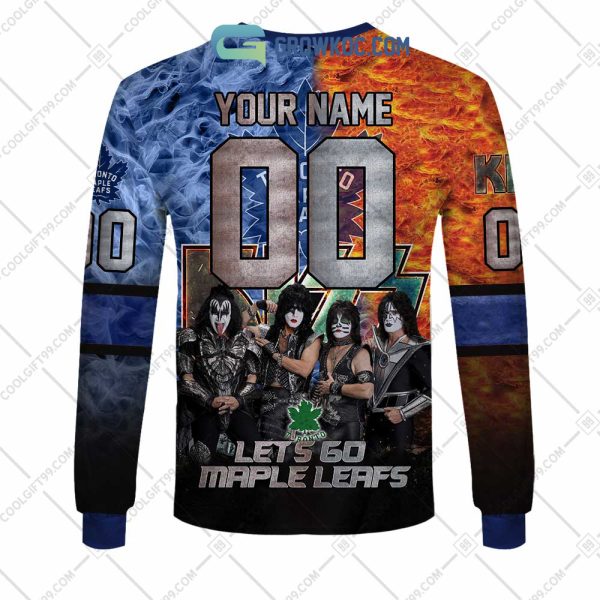 NHL Toronto Maple Leafs Personalized Let’s Go With Kiss Band Hoodie T Shirt