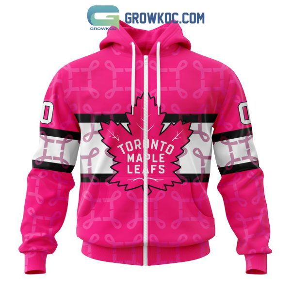 NHL Toronto Maple Leafs Personalized Special Design I Pink I Can In October We Wear Pink Breast Cancer Hoodie T Shirt