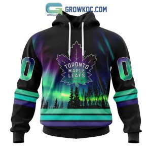 NHL Toronto Maple Leafs Personalized Special Design With Northern Lights Hoodie T Shirt