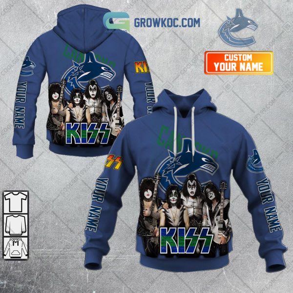 NHL Vancouver Canucks Personalized Collab With Kiss Band Hoodie T Shirt