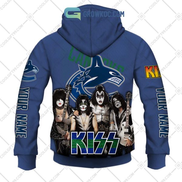 NHL Vancouver Canucks Personalized Collab With Kiss Band Hoodie T Shirt