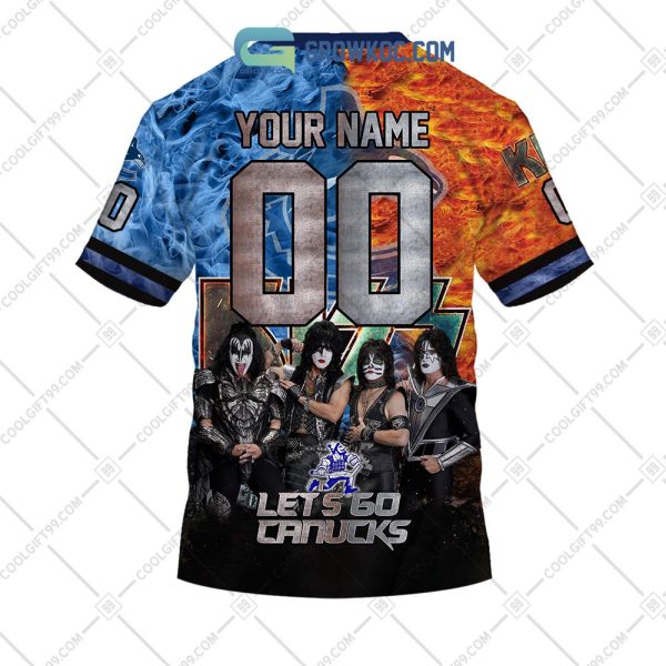 NHL Vancouver Canucks Personalized Let’s Go With Kiss Band Hoodie T Shirt