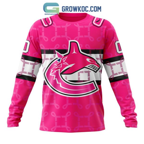 NHL Vancouver Canucks Personalized Special Design I Pink I Can In October We Wear Pink Breast Cancer Hoodie T Shirt