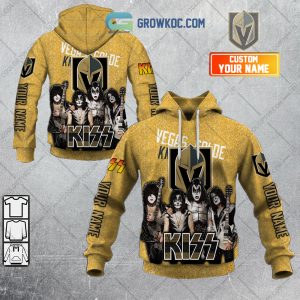 NHL Vegas Golden Knights Personalized Collab With Kiss Band Hoodie T Shirt