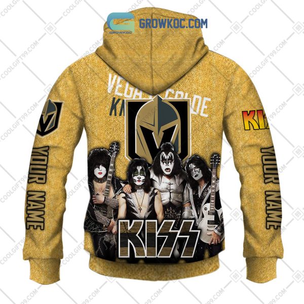 NHL Vegas Golden Knights Personalized Collab With Kiss Band Hoodie T Shirt