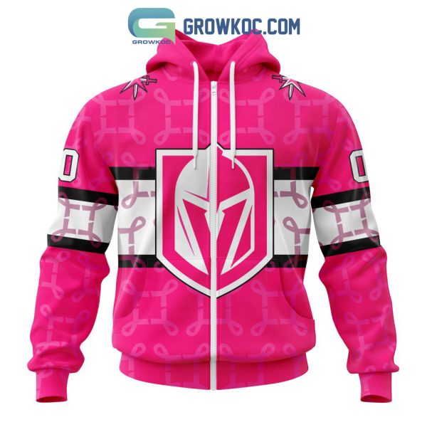 NHL Vegas Golden Knights Personalized Special Design I Pink I Can In October We Wear Pink Breast Cancer Hoodie T Shirt