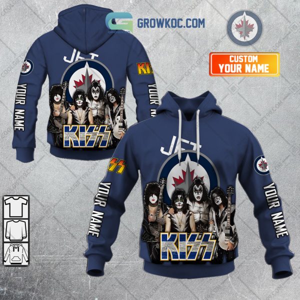 NHL Winnipeg Jets Personalized Collab With Kiss Band Hoodie T Shirt