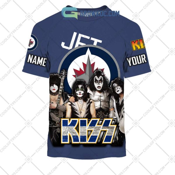 NHL Winnipeg Jets Personalized Collab With Kiss Band Hoodie T Shirt