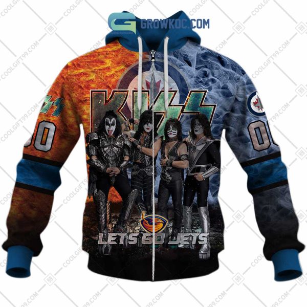 NHL Winnipeg Jets Personalized Let’s Go With Kiss Band Hoodie T Shirt