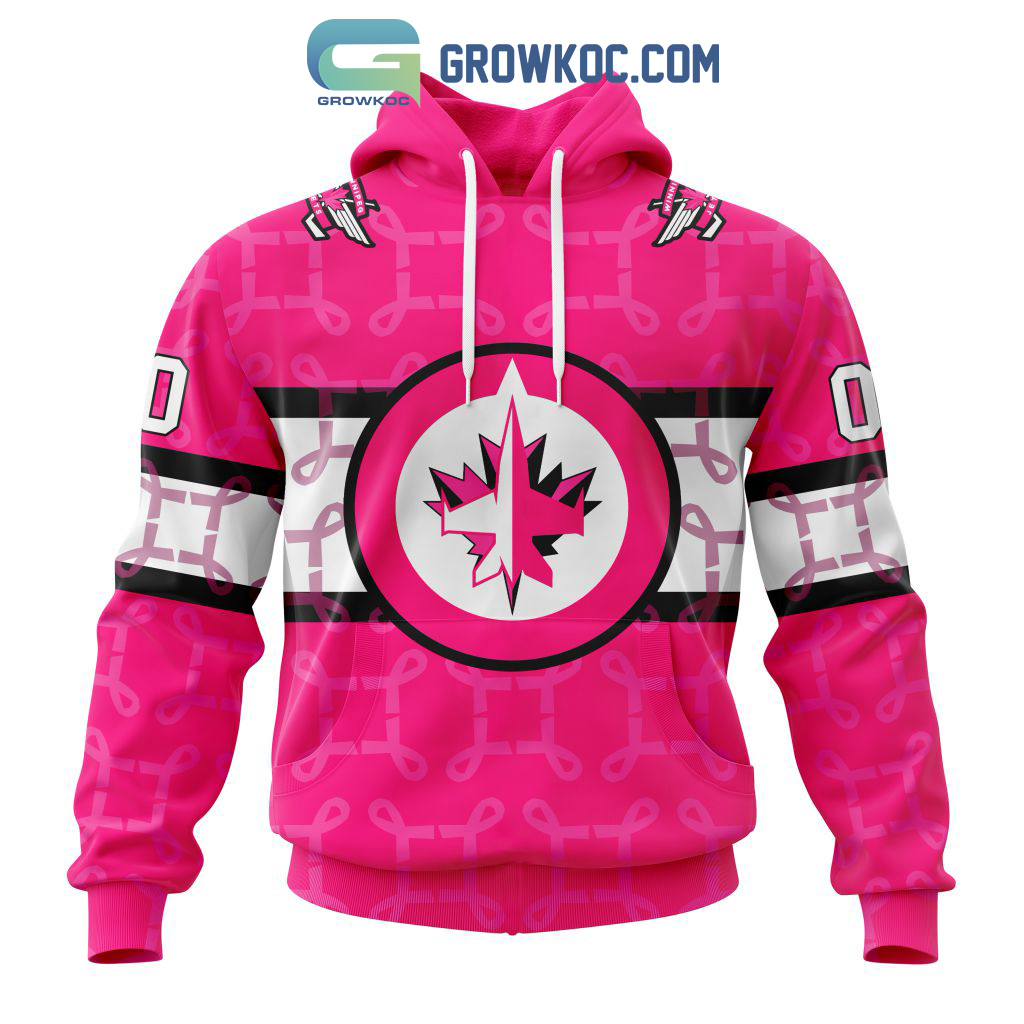 NHL Winnipeg Jets Personalized Special Design I Pink I Can In October We Wear Pink Breast Cancer Hoodie T Shirt