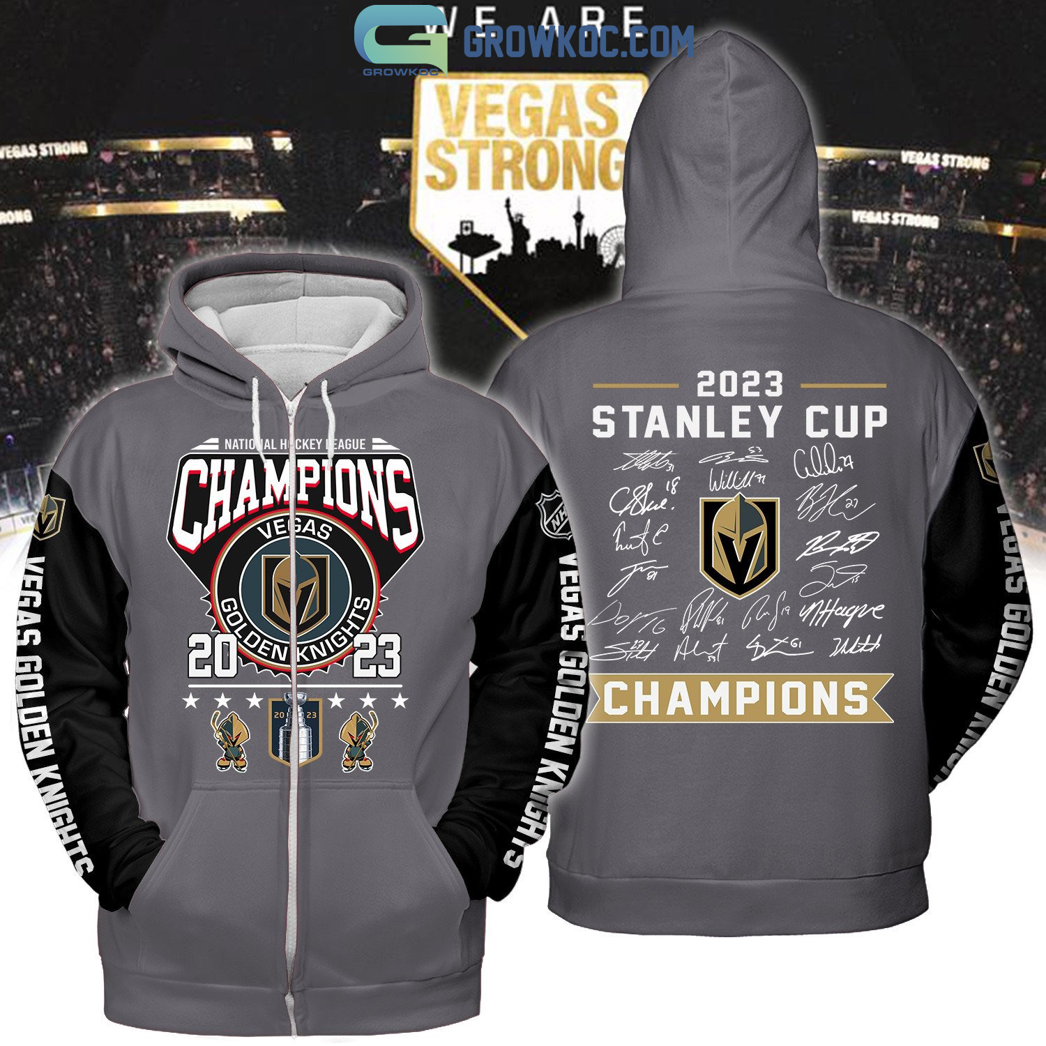 Stanley Cup Vegas Golden Knights City Of Champions Grey Design