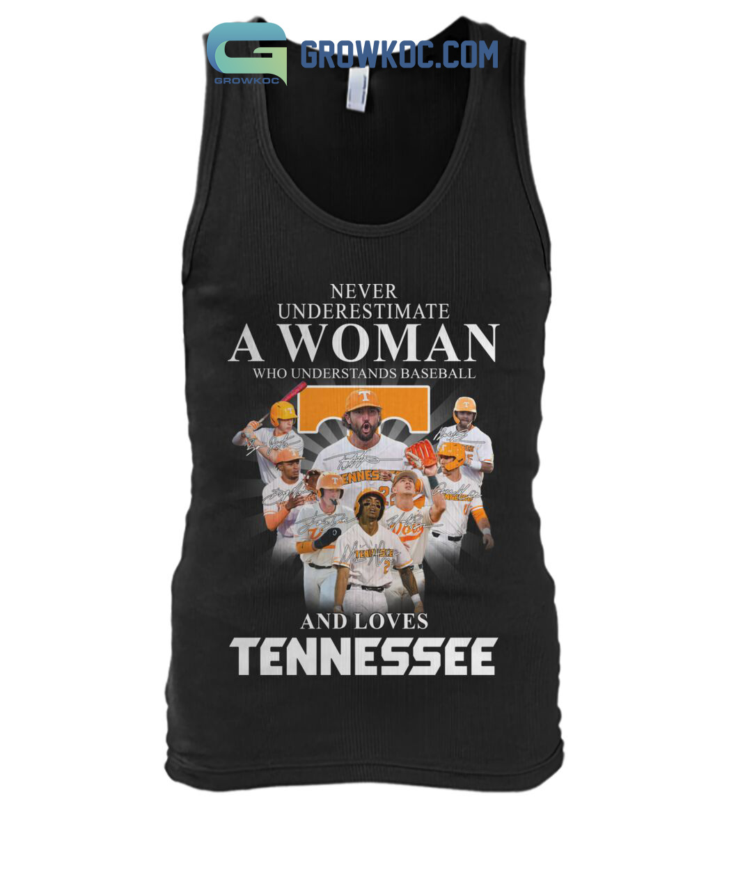 Never Underestimate A Woman Who Understands Baseball And Loves Tennessee T Shirt