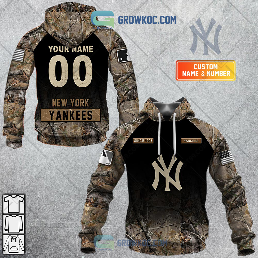 New York Yankees MLB Personalized Hunting Camouflage Hoodie T Shirt