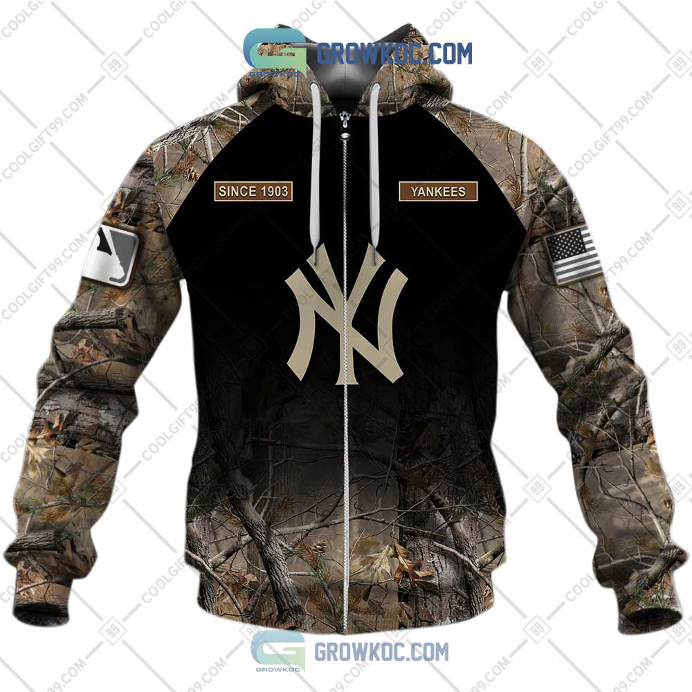 New York Yankees MLB Personalized Hunting Camouflage Hoodie T Shirt -  Growkoc