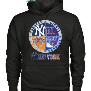New York Knicks New York Rangers New York Yankees New York Giants heart  logo 2023 shirt, hoodie, sweater, long sleeve and tank top