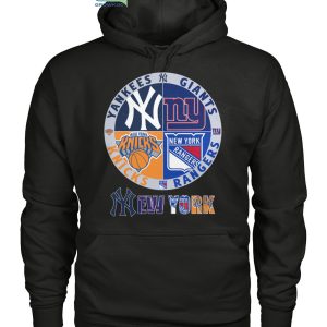 Official New york giants new york yankees new york rangers new york knicks  new york jets new york mets new york city 2023 logo shirt, hoodie, sweater,  long sleeve and tank top