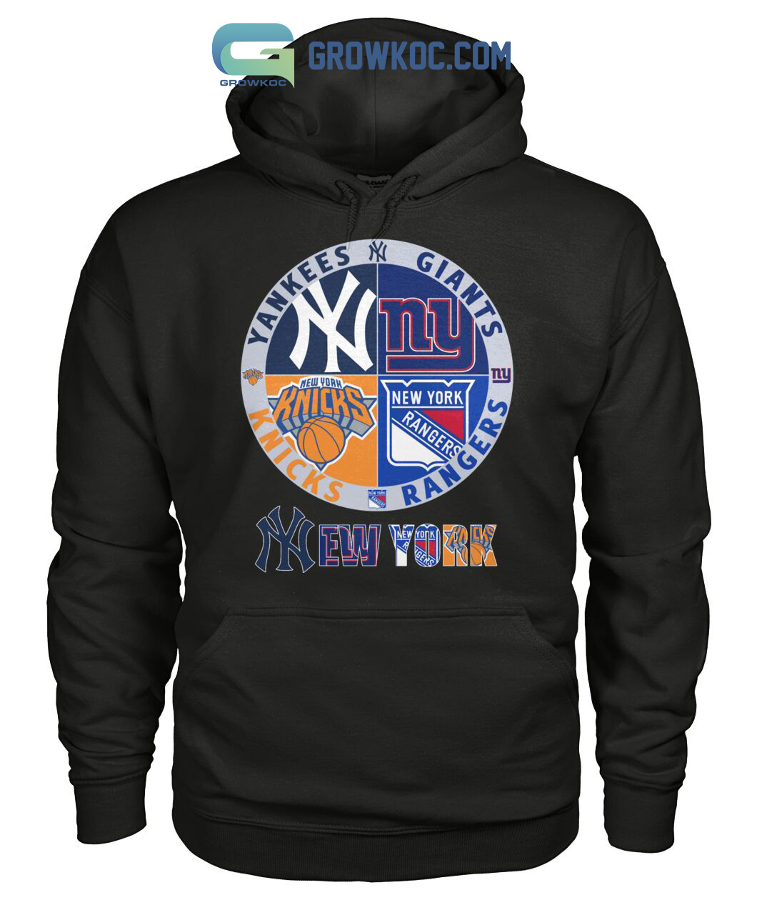 New york Yankees Giants Rangers And Knicks T Shirt - Growkoc
