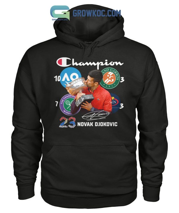 Novak Djokovic 23 Grand Slam Champion Shirt