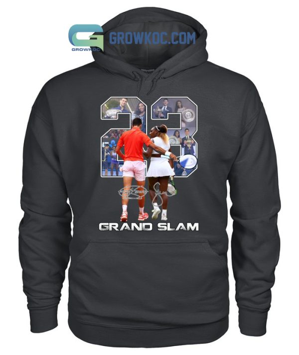 Novak Djokovic Serena Williams 23 Grand Slam Legend T Shirt
