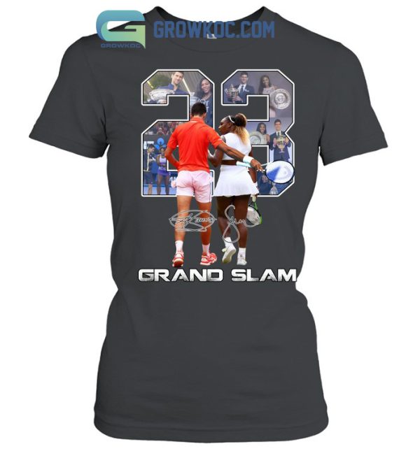 Novak Djokovic Serena Williams 23 Grand Slam Legend T Shirt
