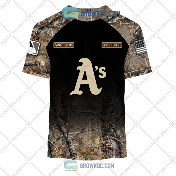 Oakland Athletics MLB Personalized Hunting Camouflage Hoodie T Shirt