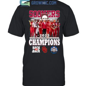 Oklahoma Sooners 2023 Back 3 Back Champions Softball National T Shirt