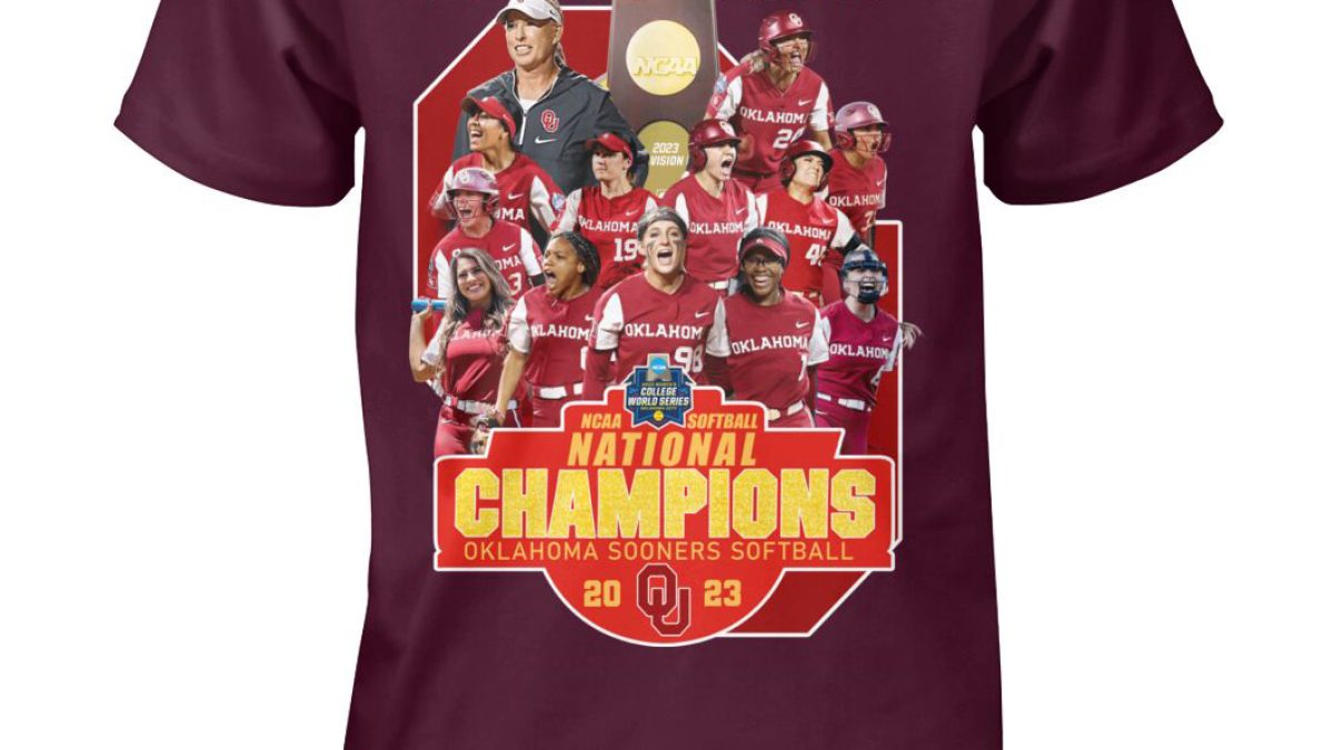 2023 Softball Champions 3 Peat Oklahoma Sooners Red Design Hoodie