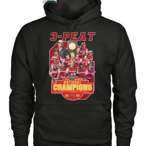 3-Peat 2023 NCAA Softball National Champions Oklahoma Sooners  2021-2022-2023 shirt, hoodie, sweater, long sleeve and tank top