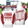 Oklahoma Sooners 3 Peat Softball Champions 21 22 23 Red Design Hoodie T Shirt