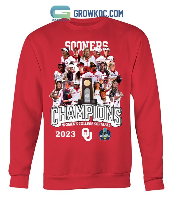 Oklahoma Sooners Champions Women’s College Softball 2023 T Shirt