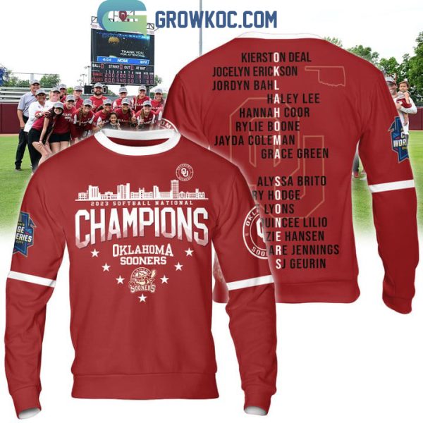 Oklahoma Sooners Softball National Champions 2023 Red Design Hoodie T Shirt