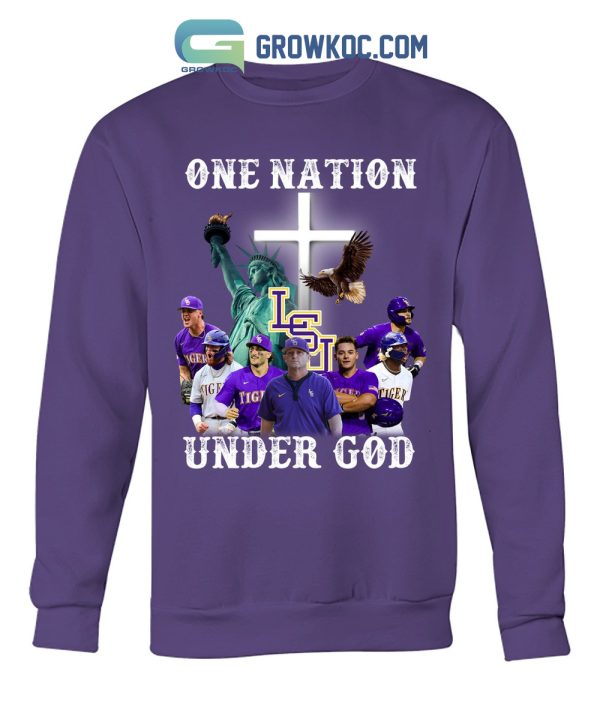 One Nation Unnder God LSU Tigers T Shirt