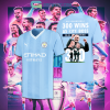 Pep Guardiola 300 Wins As City Boss Manchester City Champions Europe Hoodie T Shirt